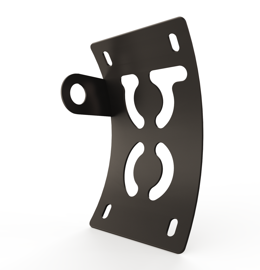Custom Part UNIVERSAL  Vertical License plate bracket  (CURVED)
