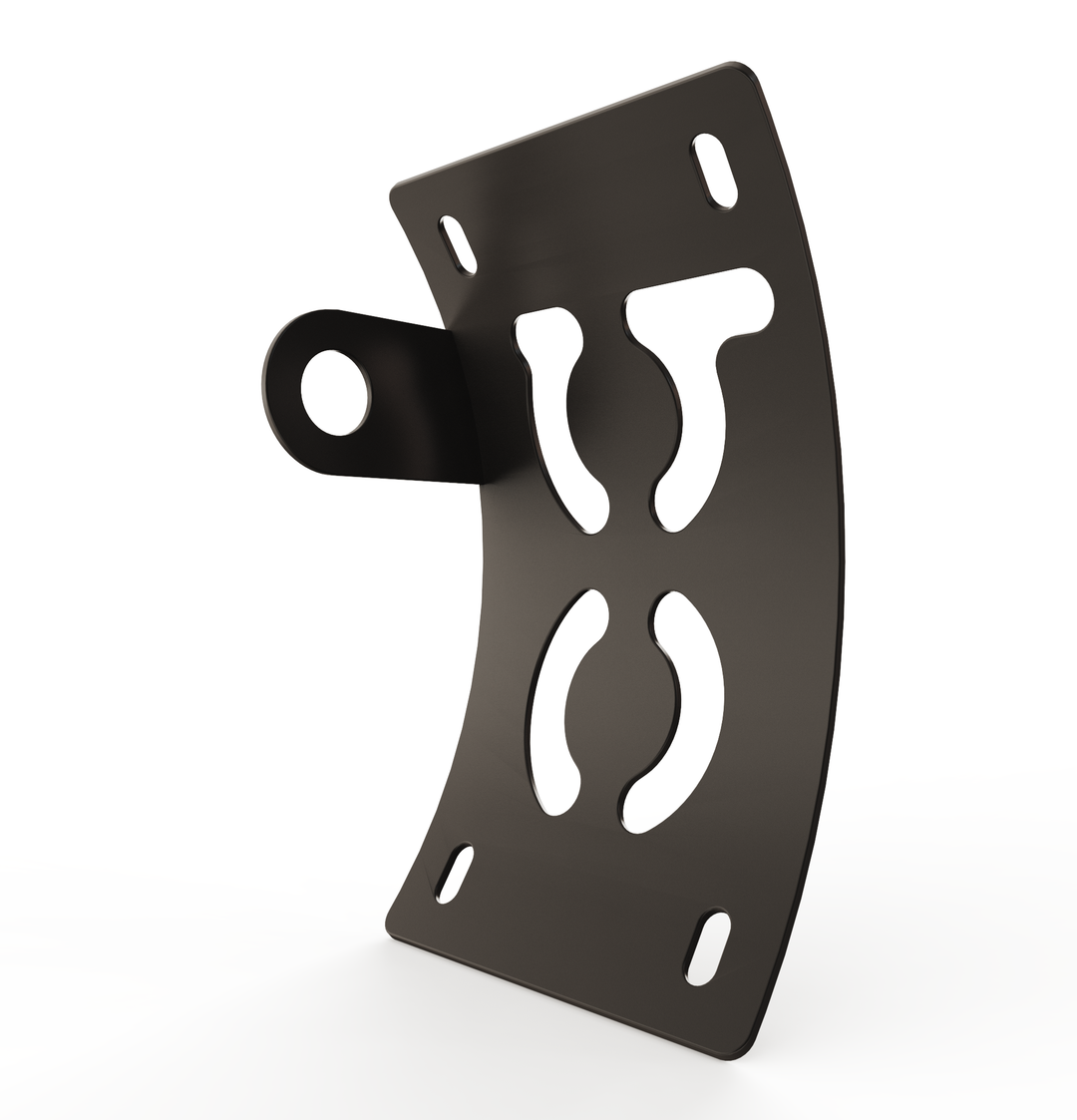 Custom Part UNIVERSAL  Vertical License plate bracket  (CURVED)