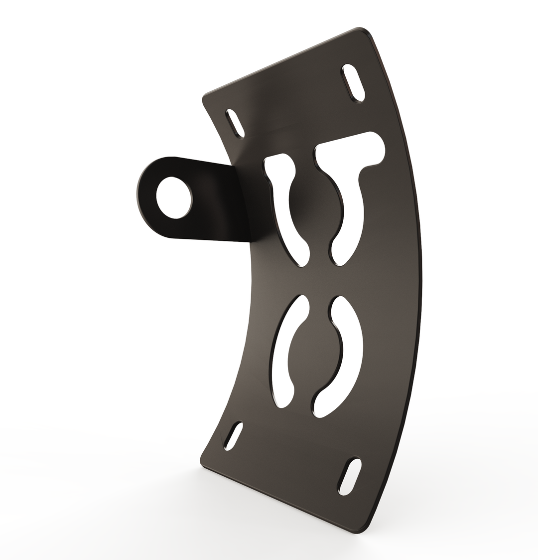 Custom Part UNIVERSAL  Vertical License plate bracket  (CURVED)