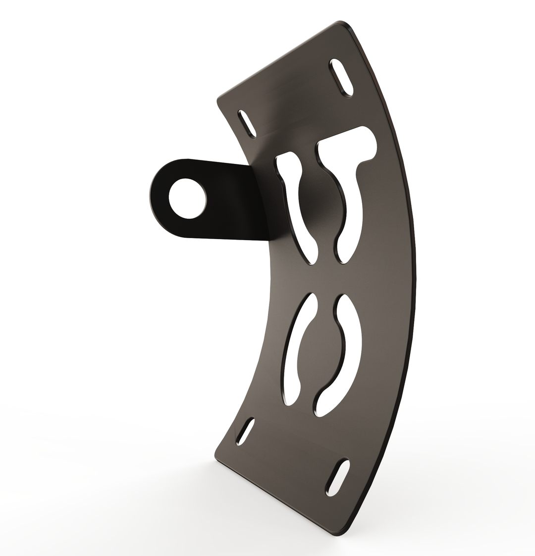 Custom Part UNIVERSAL  Vertical License plate bracket  (CURVED)