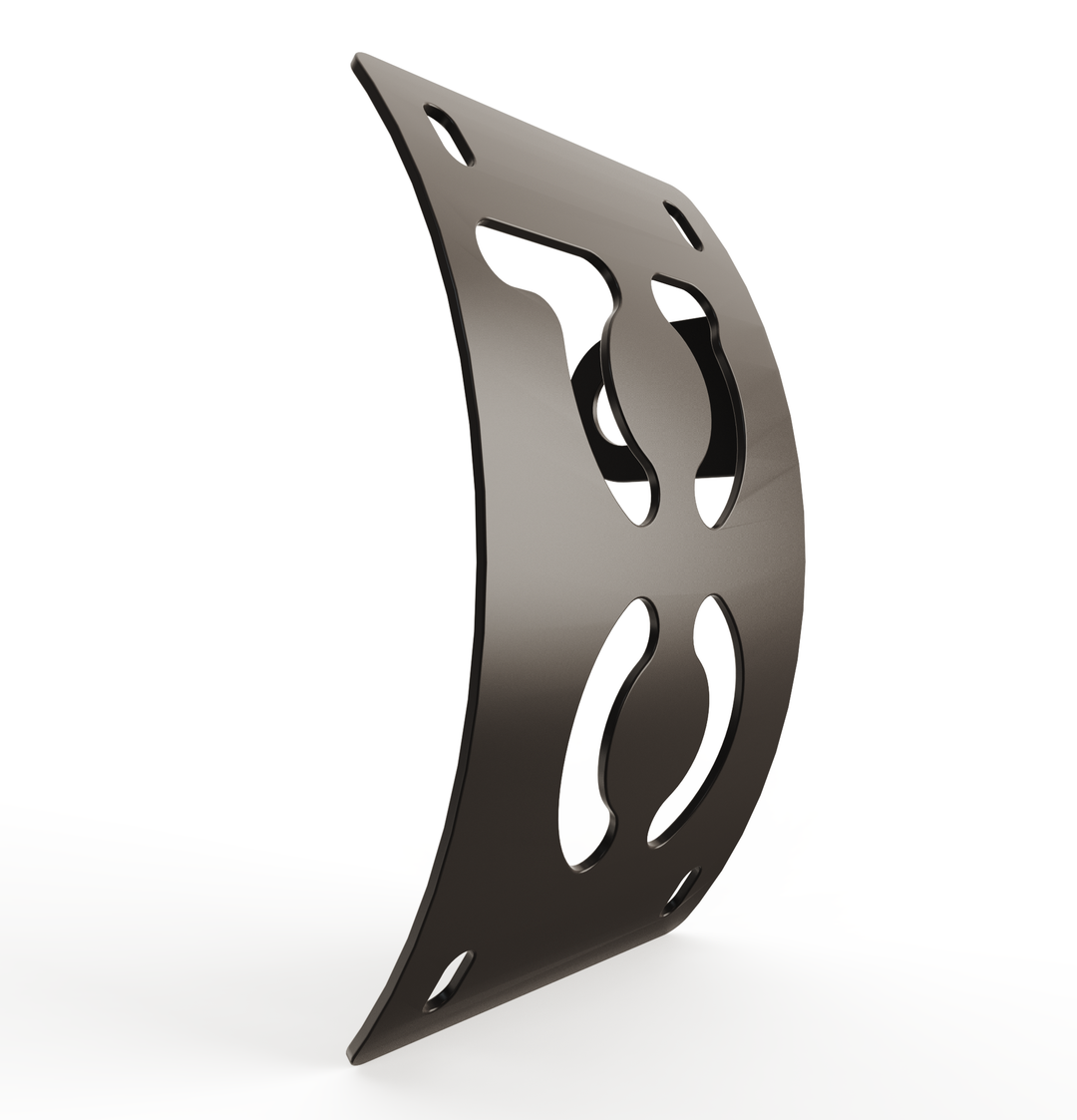 Custom Part UNIVERSAL  Vertical License plate bracket  (CURVED)