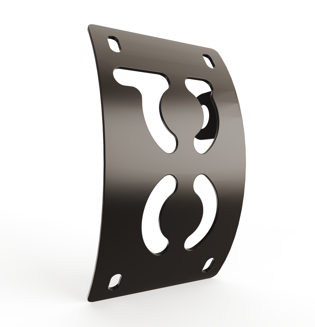Custom Part UNIVERSAL  Vertical License plate bracket  (CURVED)