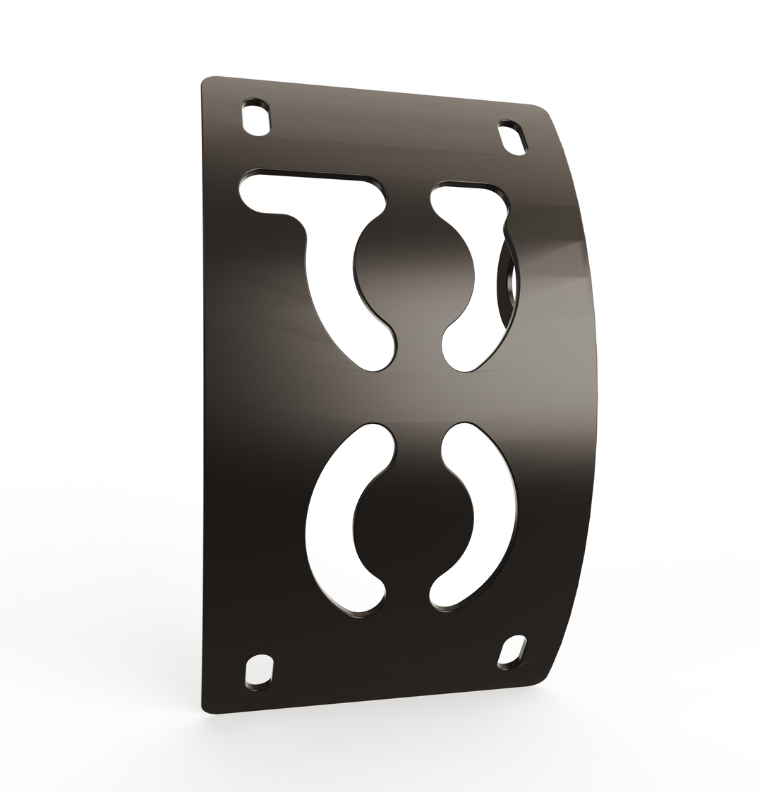Custom Part UNIVERSAL  Vertical License plate bracket  (CURVED)