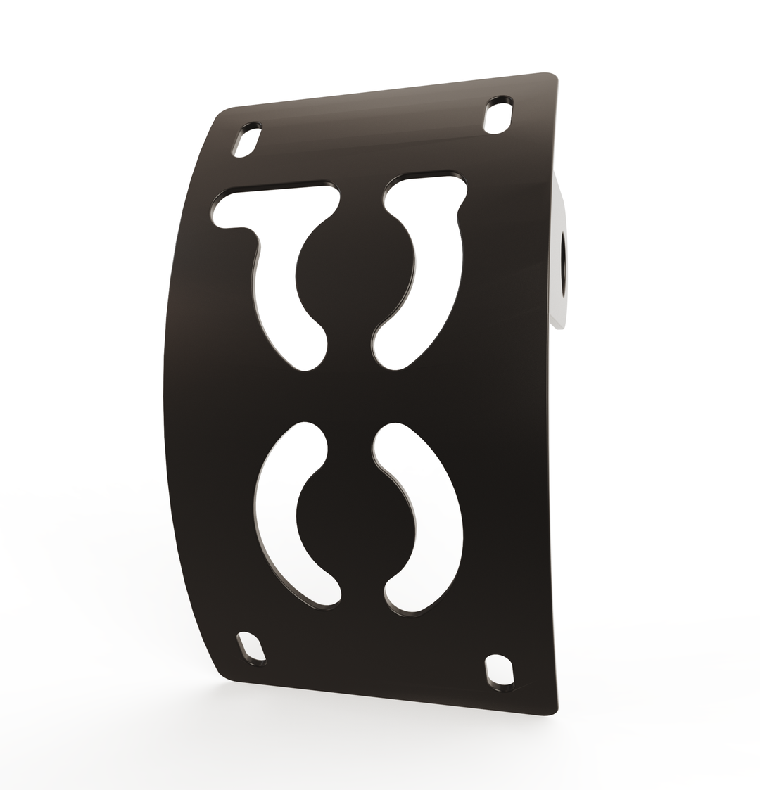 Custom Part UNIVERSAL  Vertical License plate bracket  (CURVED)