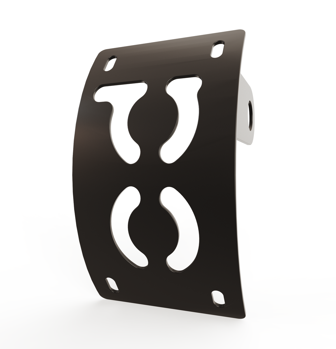 Custom Part UNIVERSAL  Vertical License plate bracket  (CURVED)