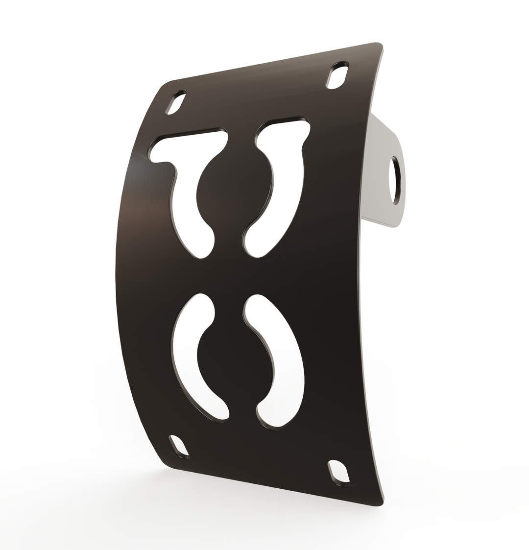 Custom Part UNIVERSAL  Vertical License plate bracket  (CURVED)