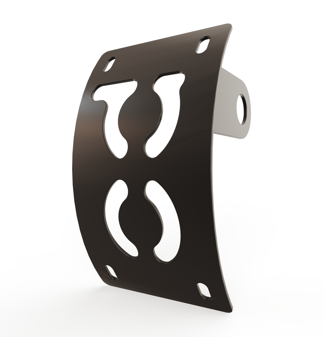Custom Part UNIVERSAL  Vertical License plate bracket  (CURVED)
