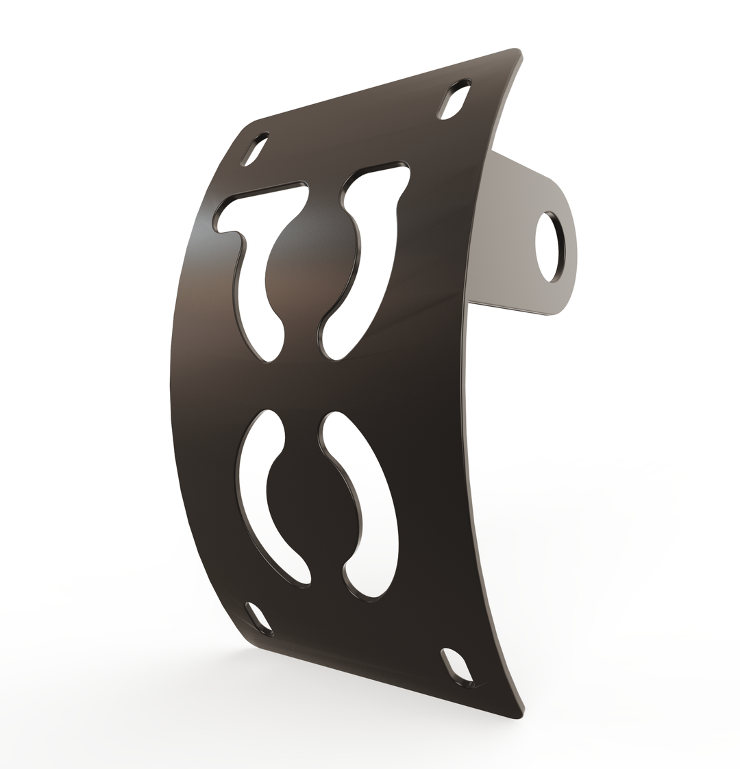 Custom Part UNIVERSAL  Vertical License plate bracket  (CURVED)