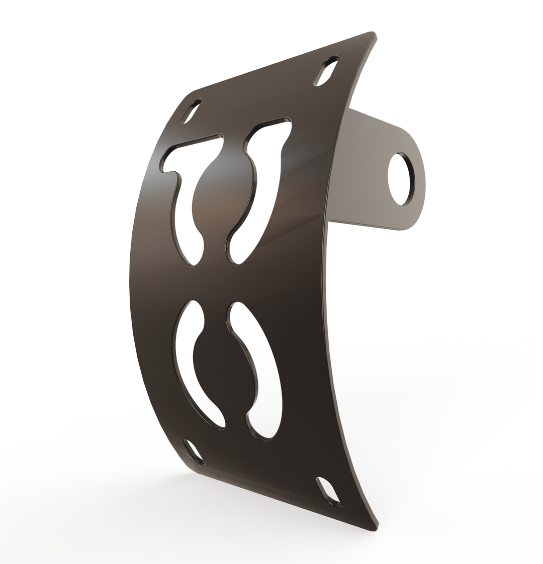 Custom Part UNIVERSAL  Vertical License plate bracket  (CURVED)