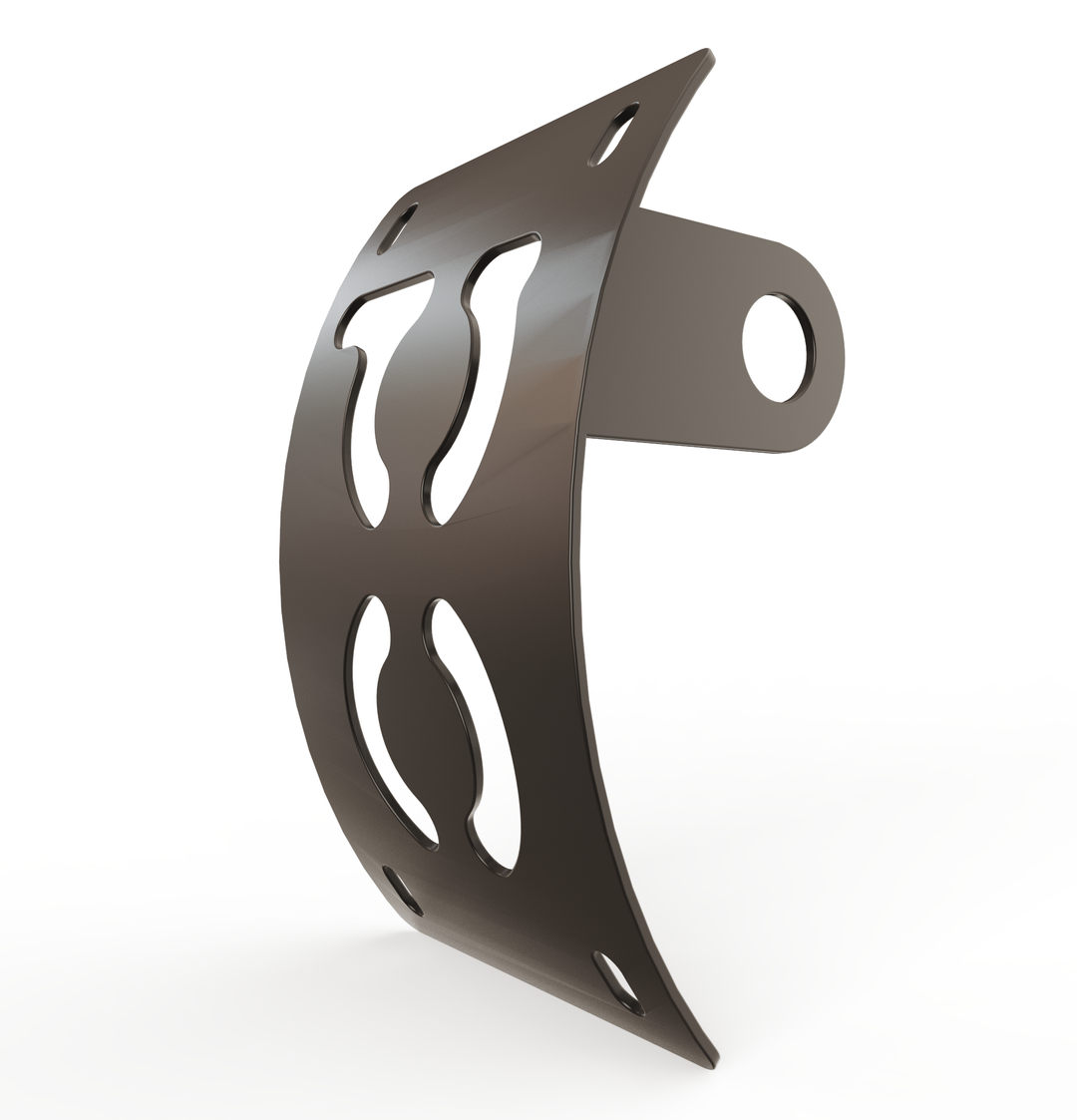 Custom Part UNIVERSAL  Vertical License plate bracket  (CURVED)