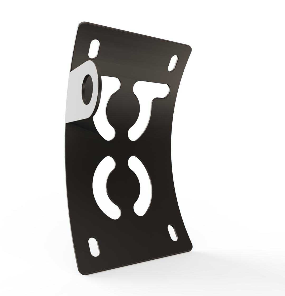 Custom Part UNIVERSAL  Vertical License plate bracket  (CURVED)