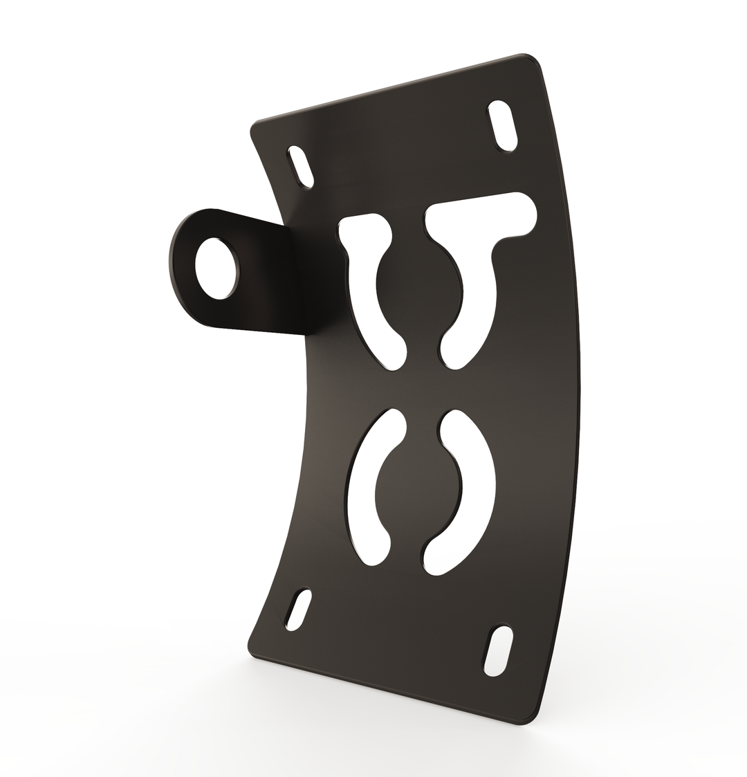 Custom Part UNIVERSAL  Vertical License plate bracket  (CURVED)