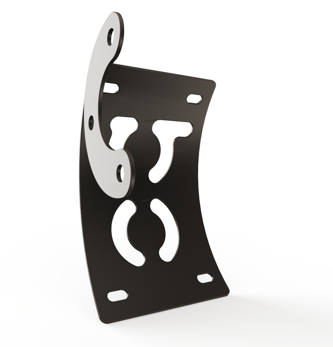 Custom Part Multi Fit Vertical License plate bracket (CURVED)