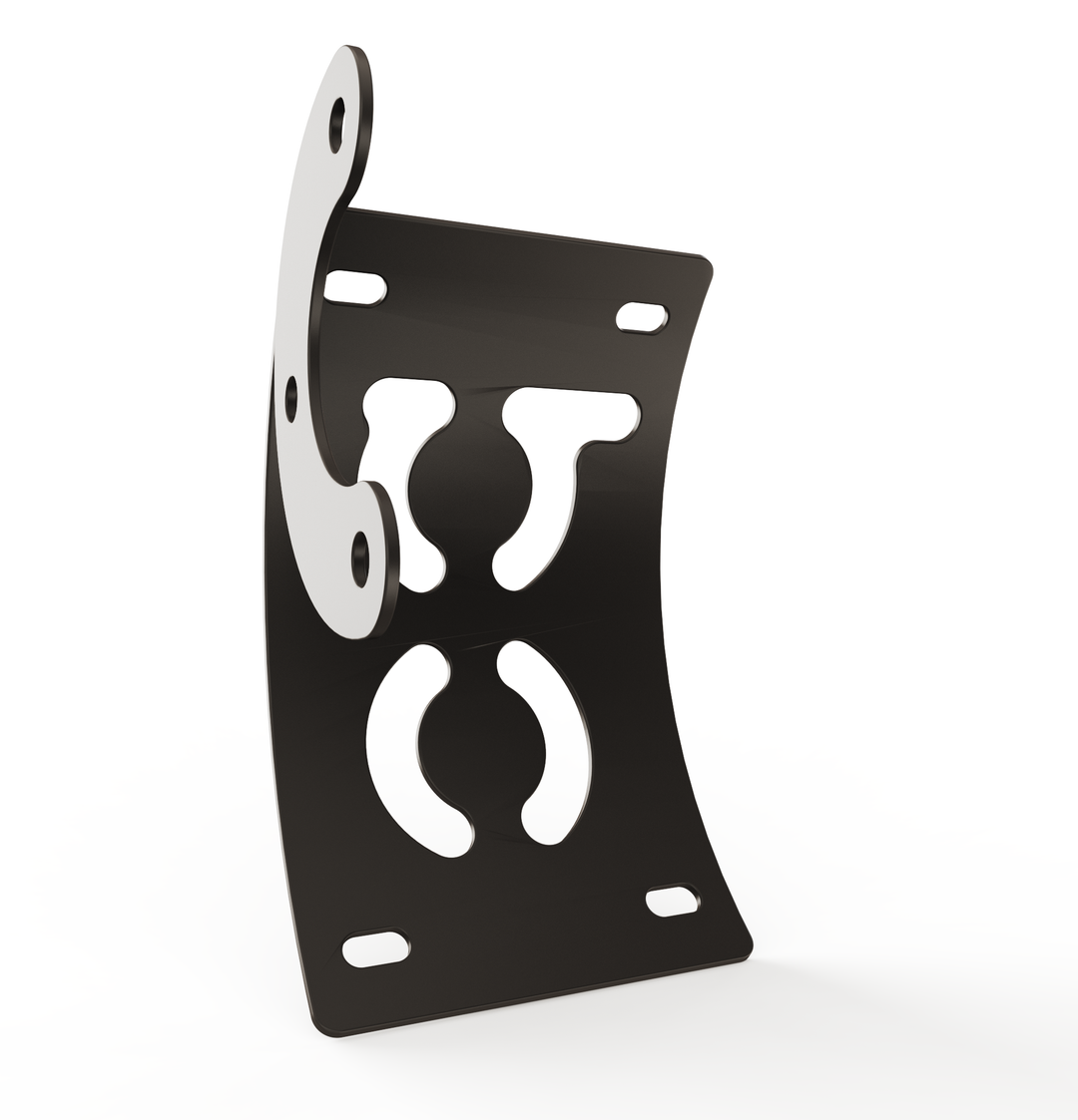 Custom Part Multi Fit Vertical License plate bracket (CURVED)