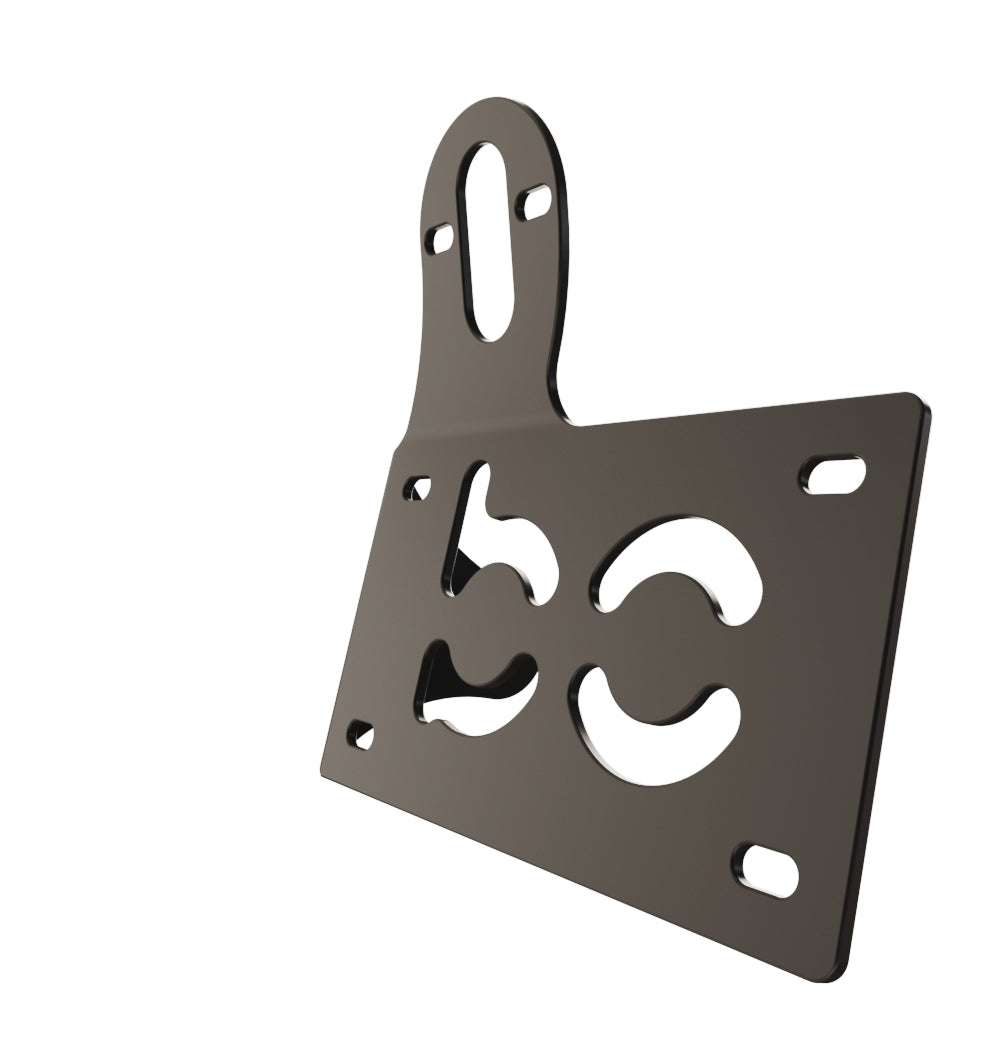 UNIVERSAL Horizontal License plate bracket (Powder Coated) RIGHT SIDE