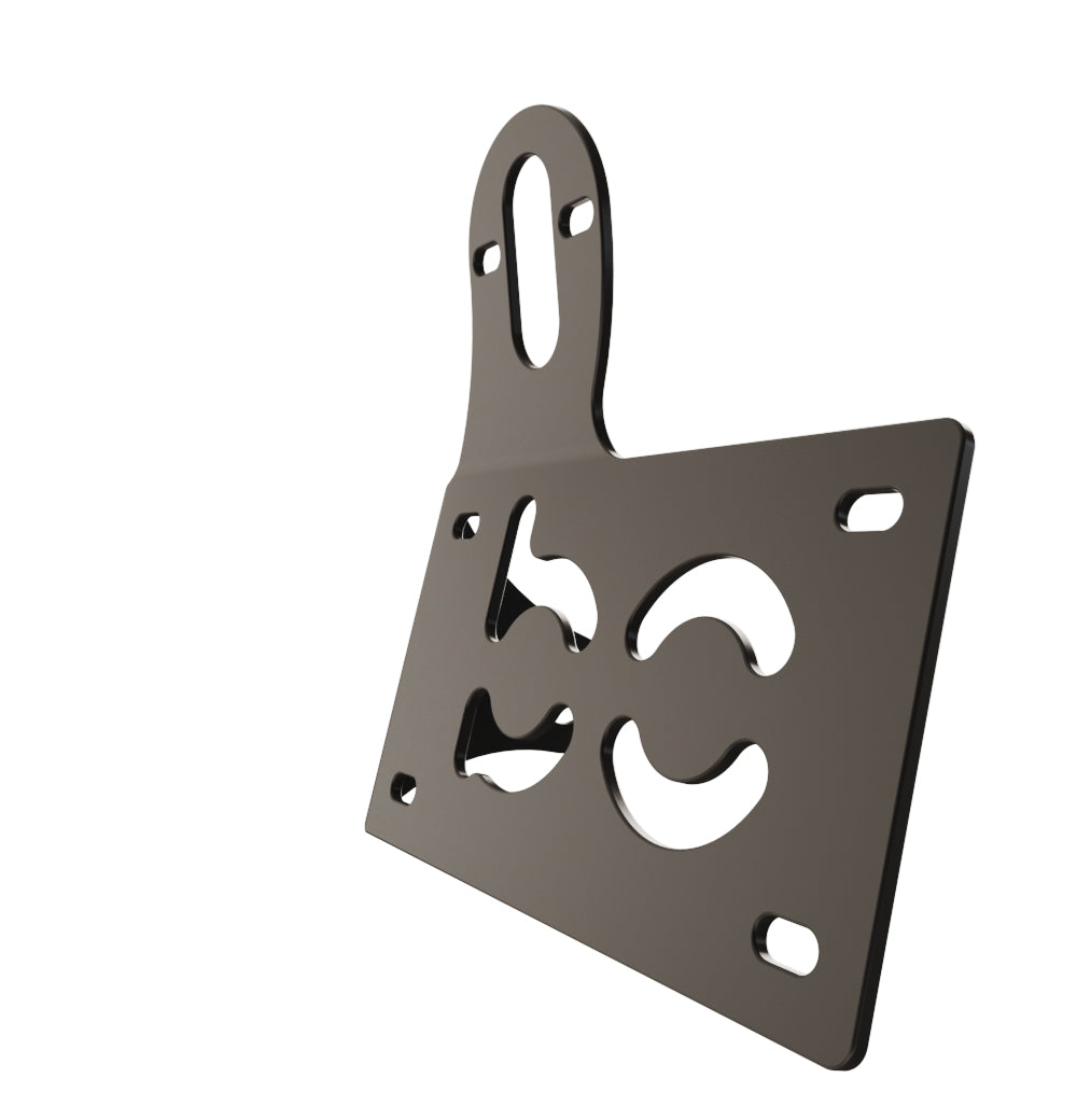 UNIVERSAL Horizontal License plate bracket (Powder Coated) RIGHT SIDE