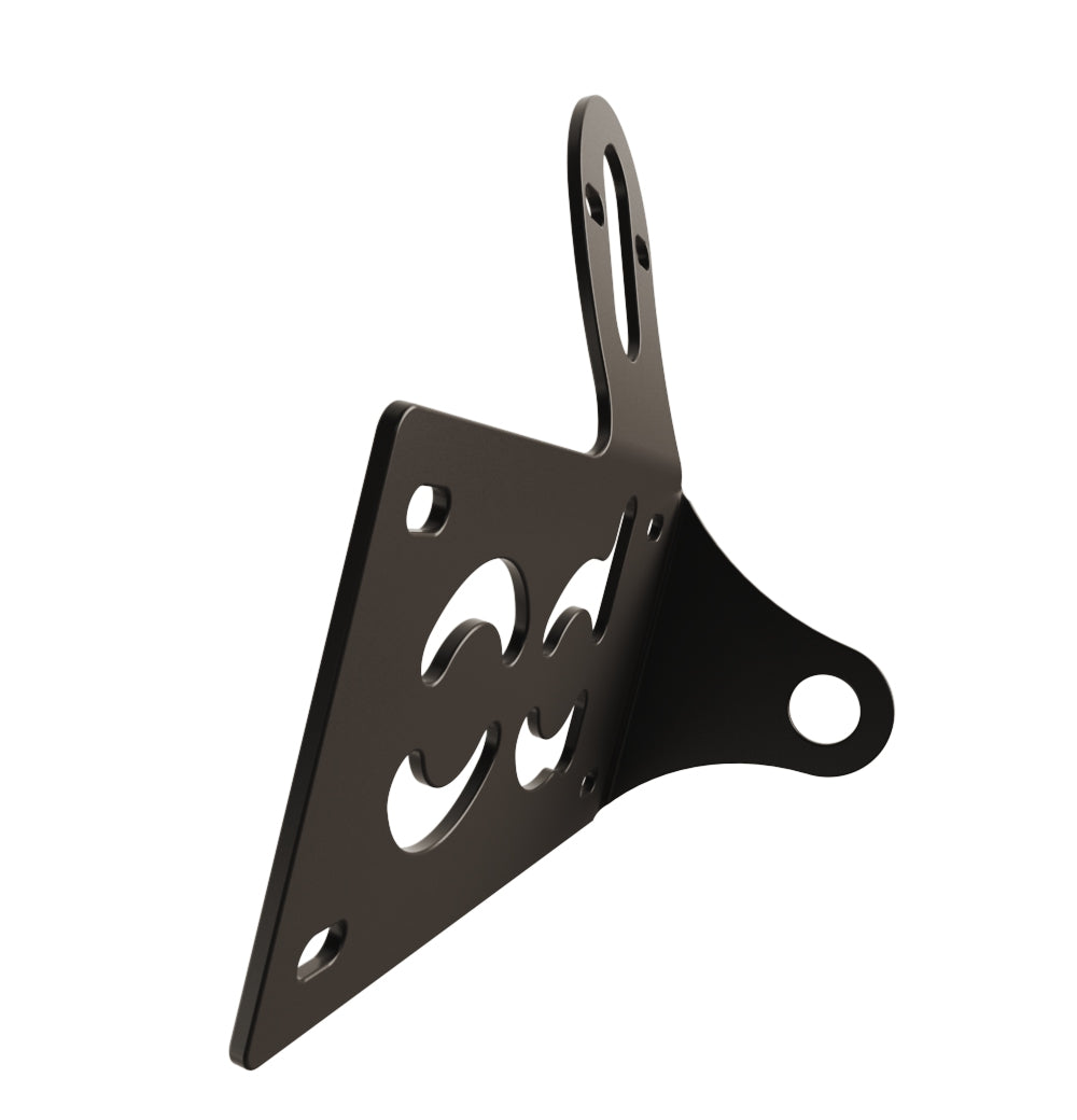 UNIVERSAL Horizontal License plate bracket (Powder Coated) RIGHT SIDE