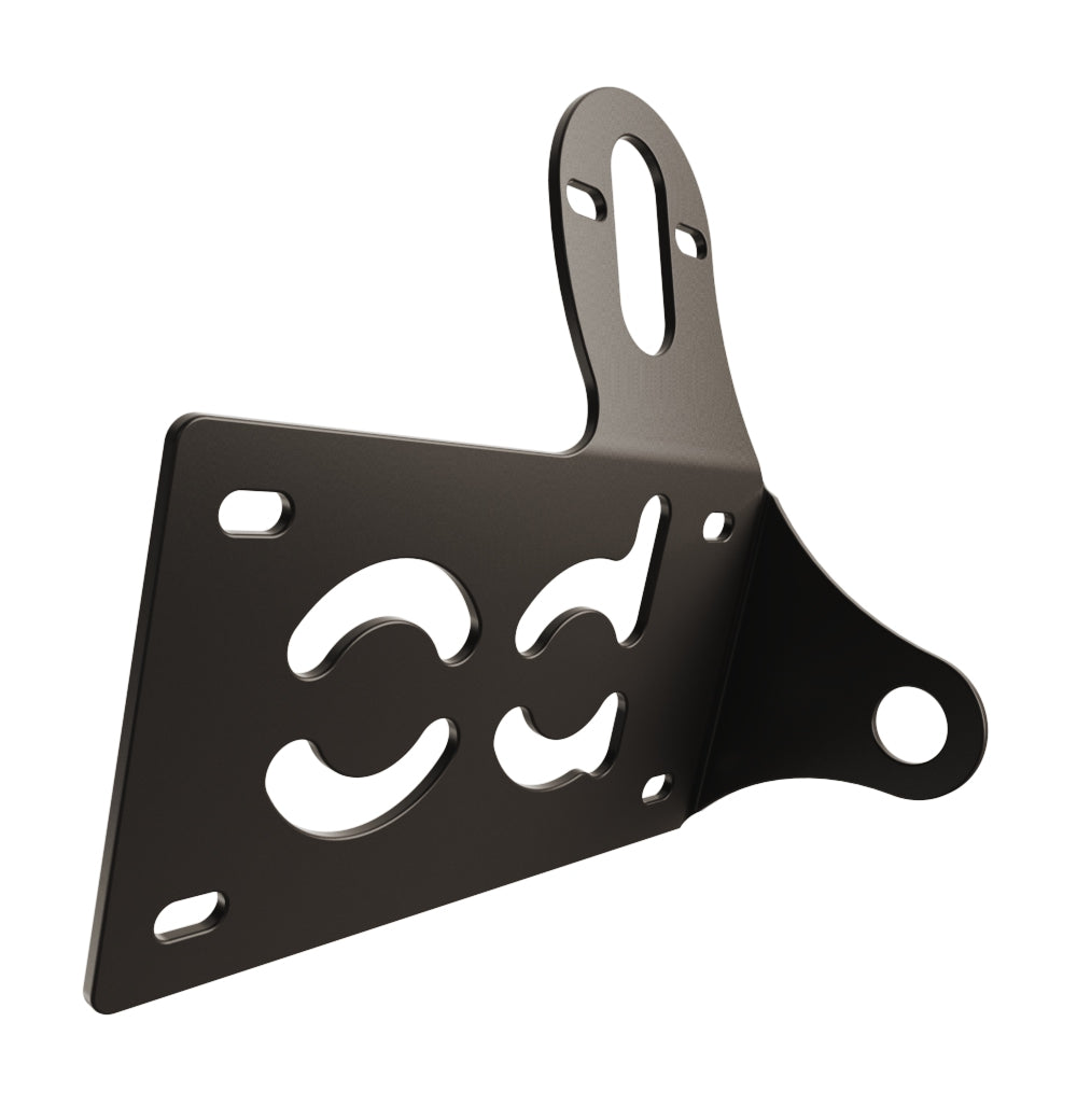 UNIVERSAL Horizontal License plate bracket (Powder Coated) RIGHT SIDE