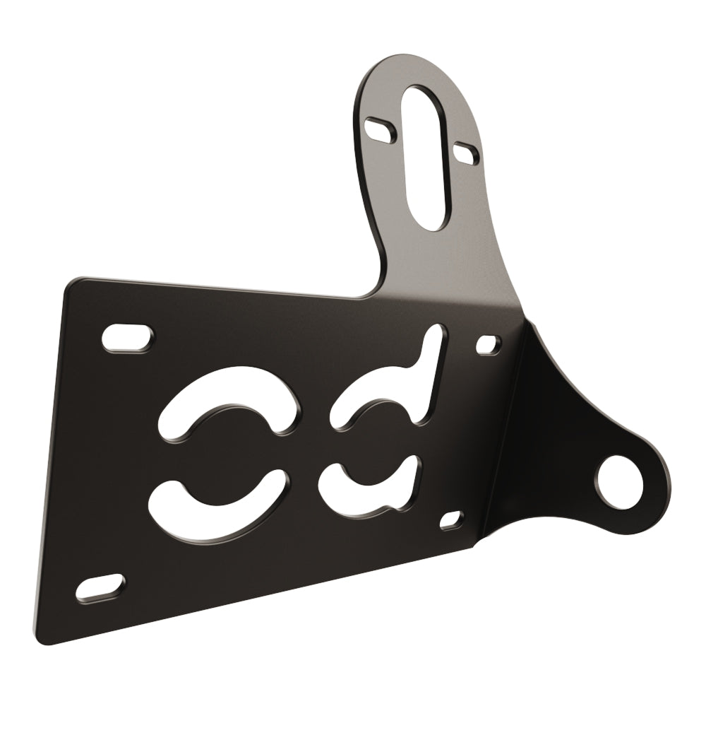 UNIVERSAL Horizontal License plate bracket (Powder Coated) RIGHT SIDE