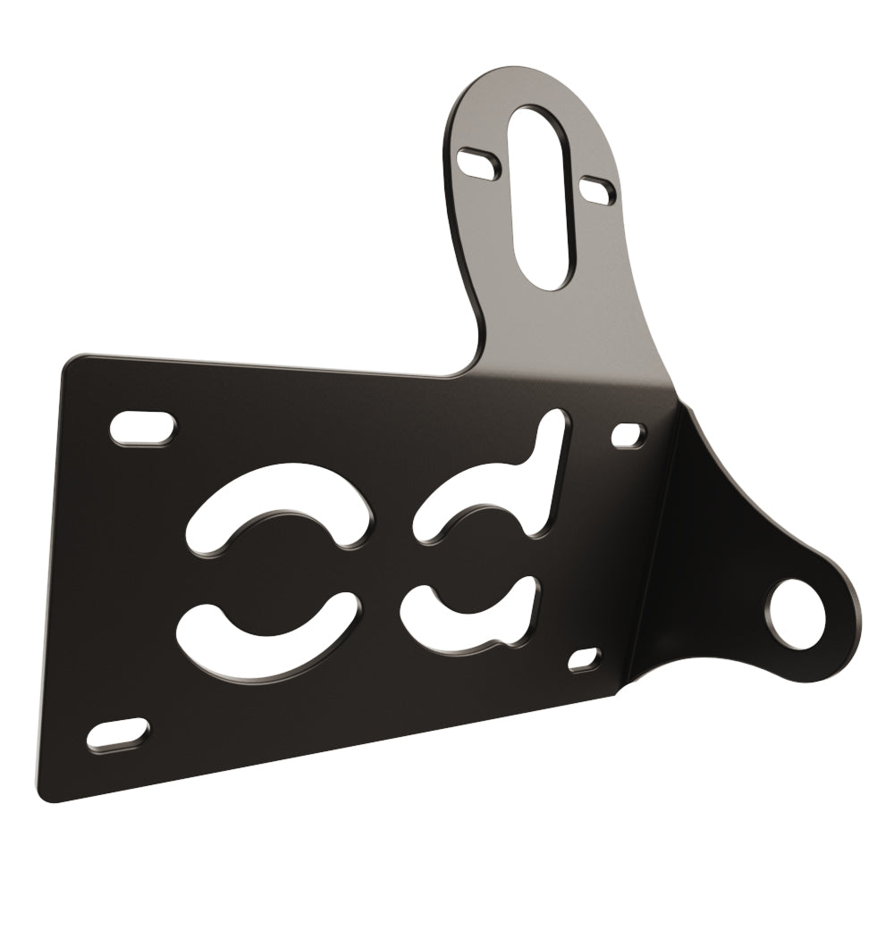 UNIVERSAL Horizontal License plate bracket (Powder Coated) RIGHT SIDE