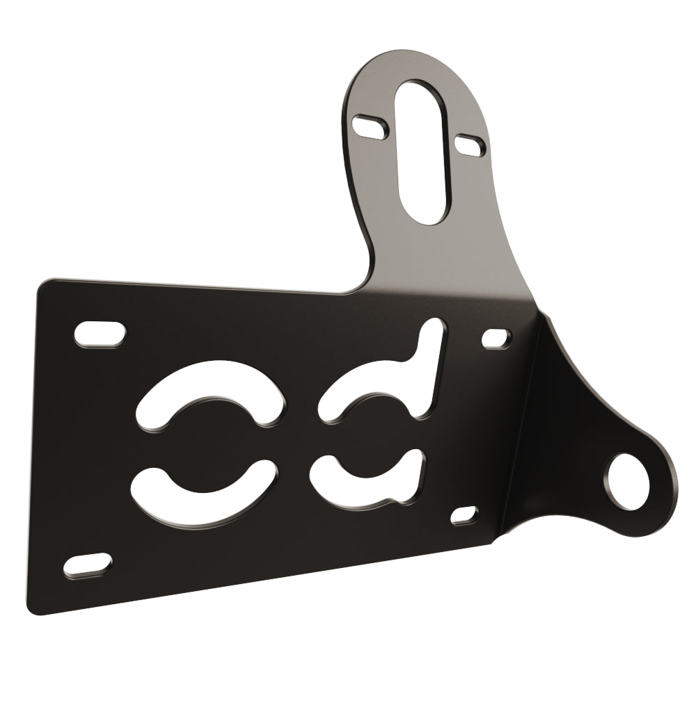 UNIVERSAL Horizontal License plate bracket (Powder Coated) RIGHT SIDE