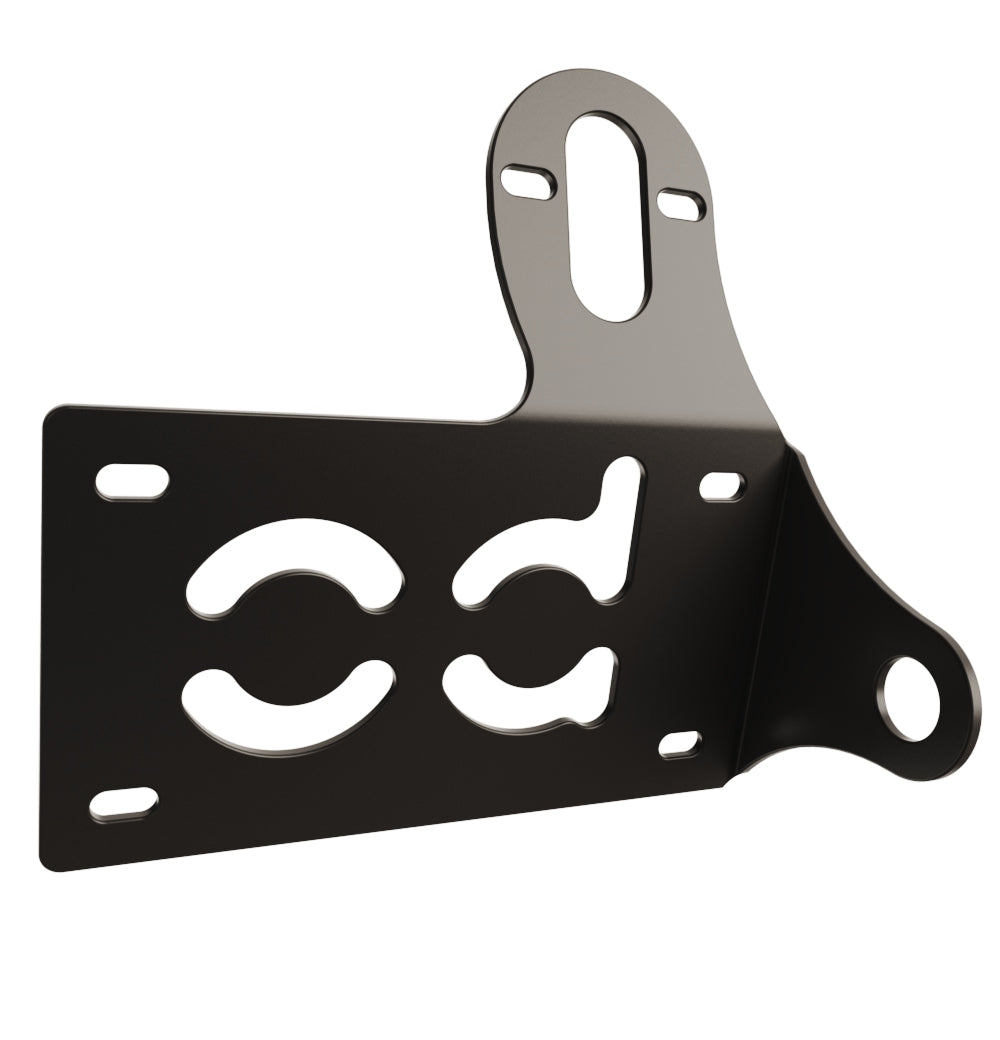 UNIVERSAL Horizontal License plate bracket (Powder Coated) RIGHT SIDE