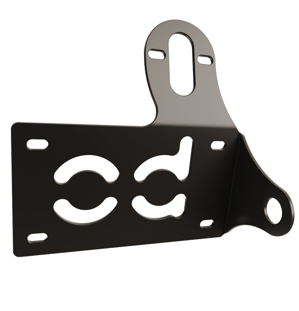 UNIVERSAL Horizontal License plate bracket (Powder Coated) RIGHT SIDE