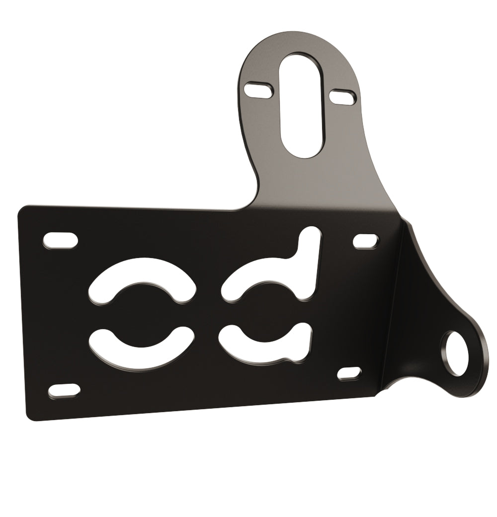 UNIVERSAL Horizontal License plate bracket (Powder Coated) RIGHT SIDE