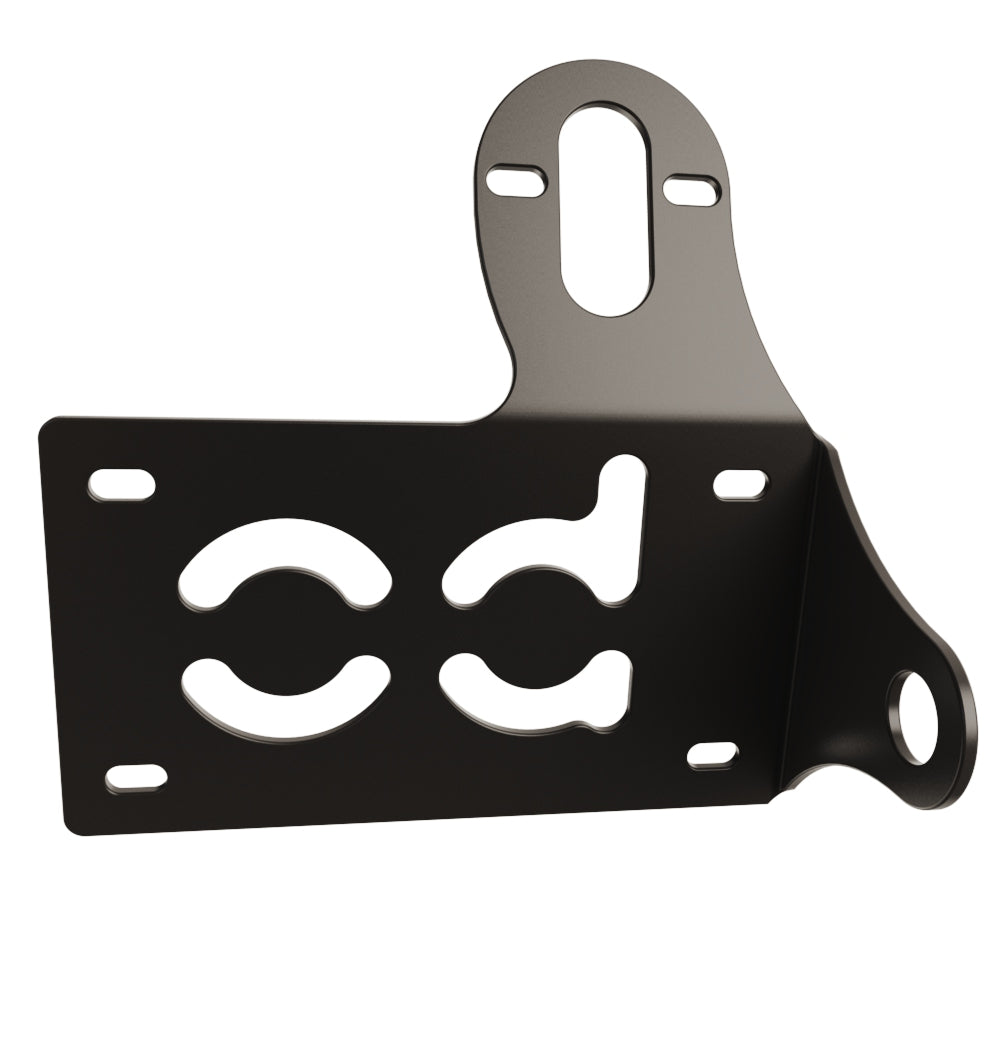 UNIVERSAL Horizontal License plate bracket (Powder Coated) RIGHT SIDE
