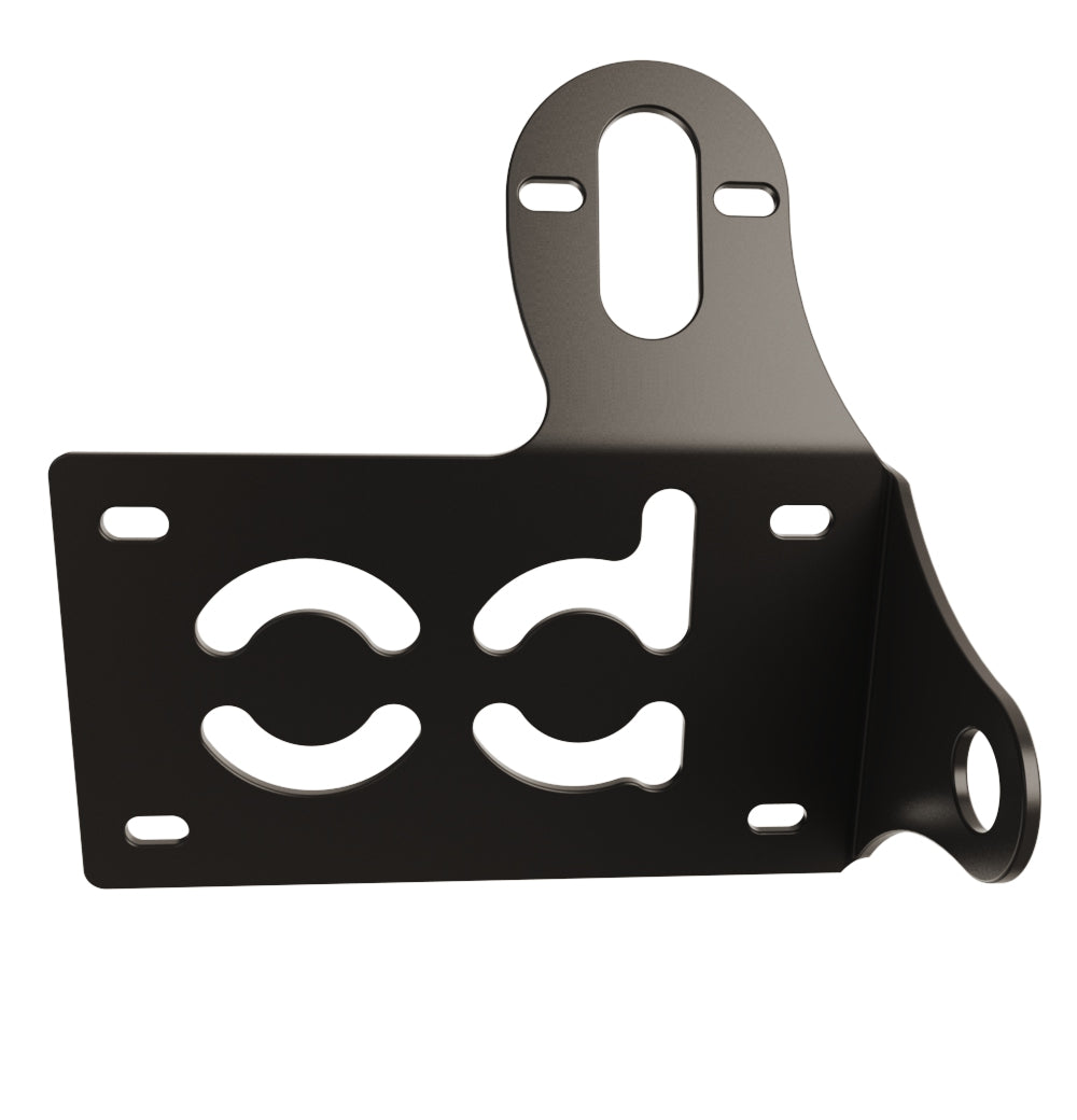 UNIVERSAL Horizontal License plate bracket (Powder Coated) RIGHT SIDE