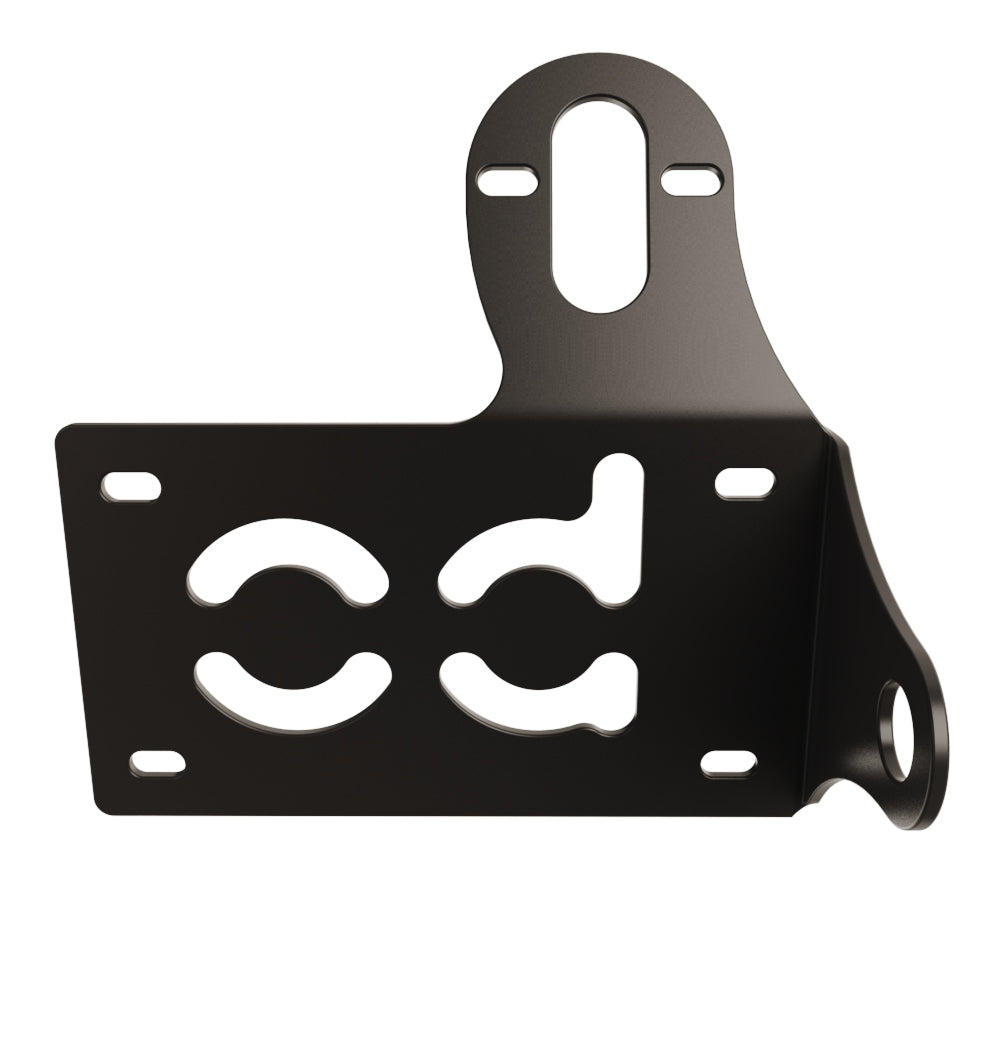 UNIVERSAL Horizontal License plate bracket (Powder Coated) RIGHT SIDE