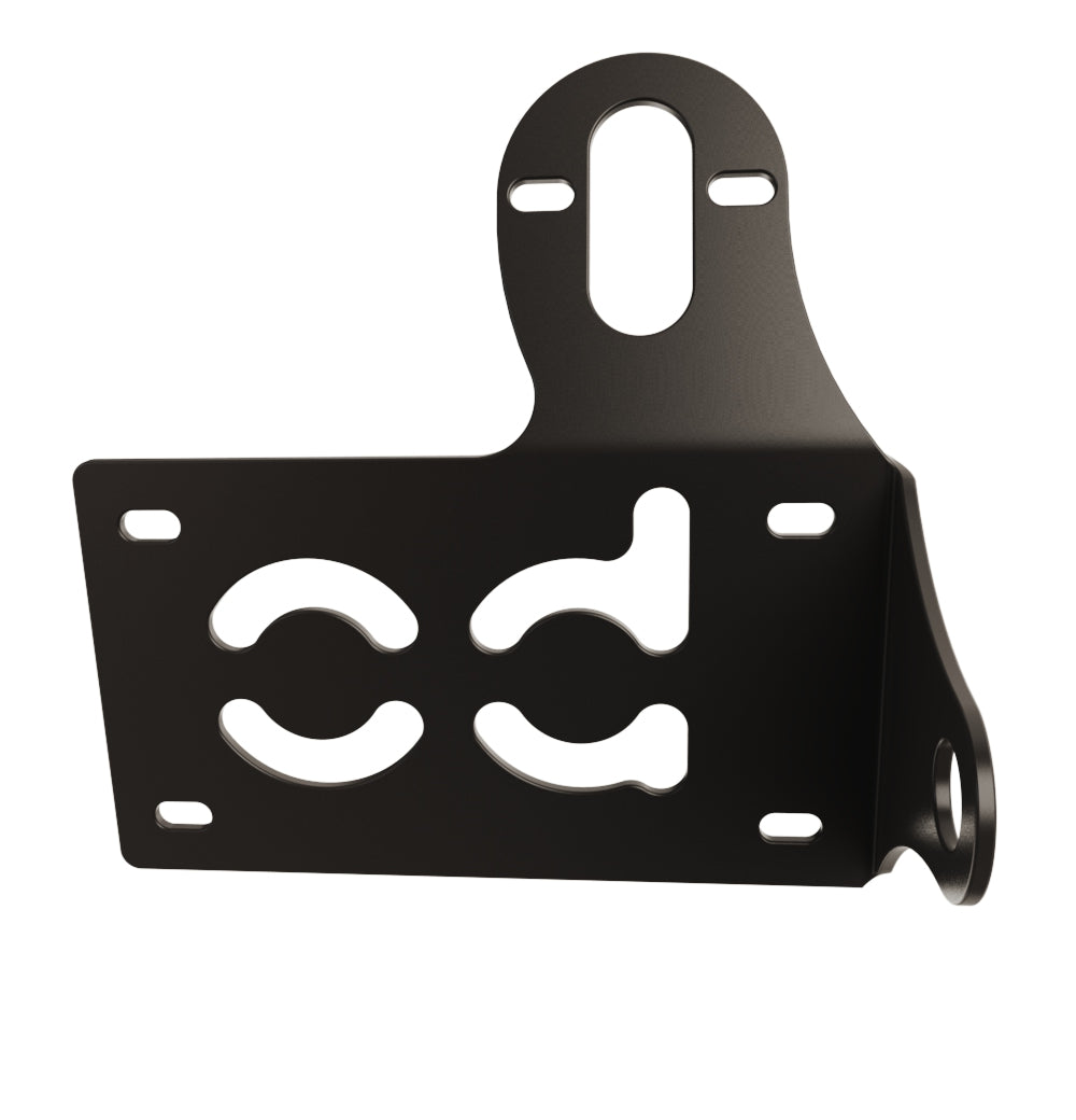 UNIVERSAL Horizontal License plate bracket (Powder Coated) RIGHT SIDE