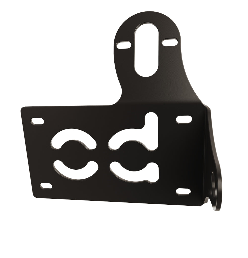 UNIVERSAL Horizontal License plate bracket (Powder Coated) RIGHT SIDE