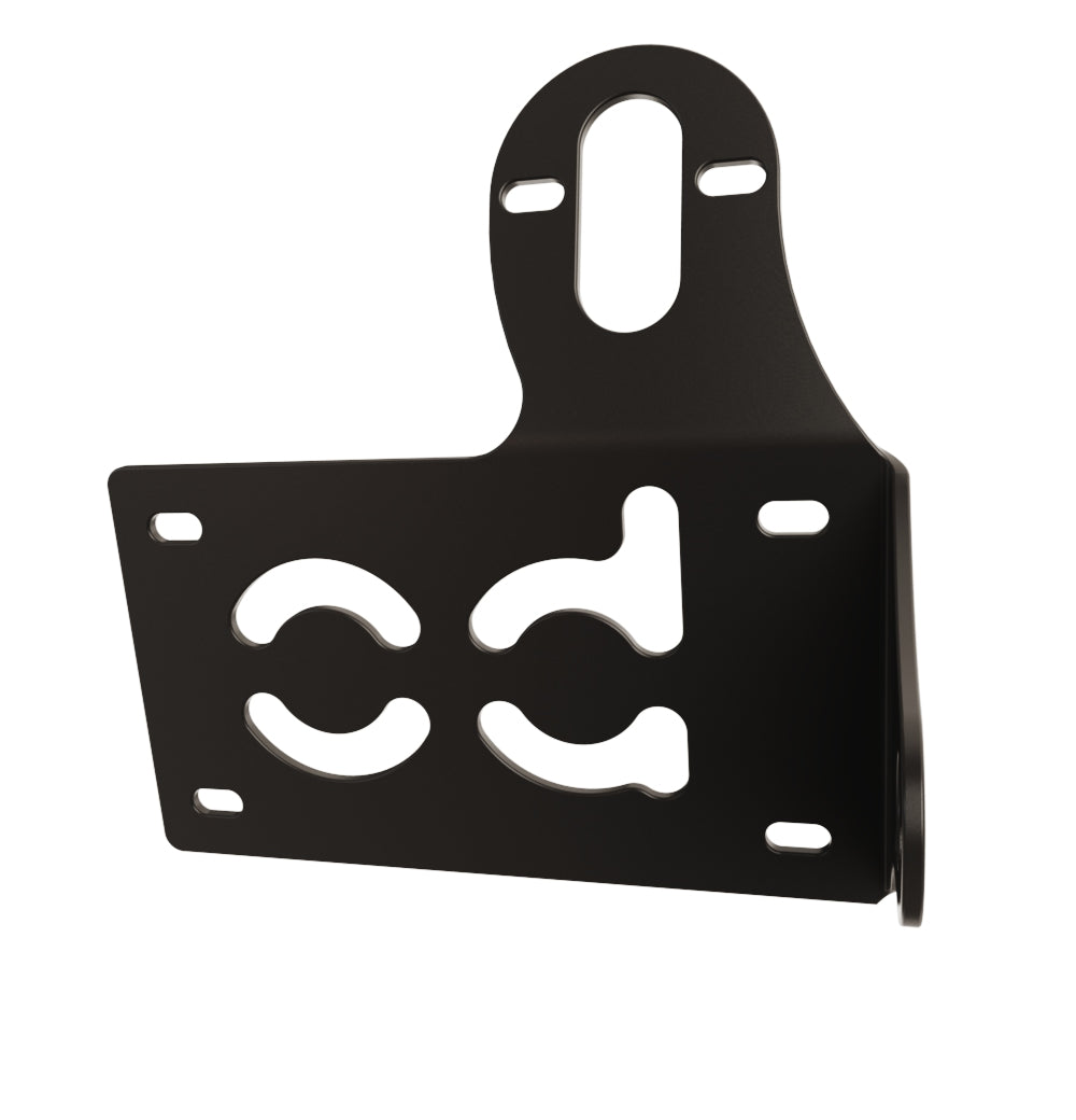 UNIVERSAL Horizontal License plate bracket (Powder Coated) RIGHT SIDE