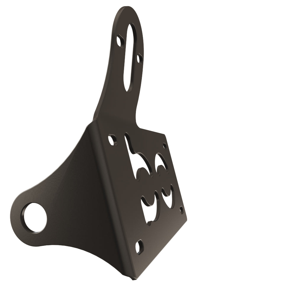 UNIVERSAL Horizontal License plate bracket (Powder Coated) RIGHT SIDE