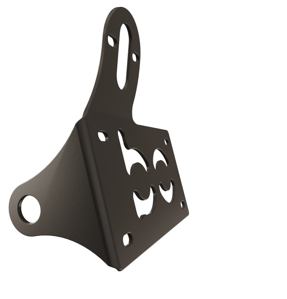 UNIVERSAL Horizontal License plate bracket (Powder Coated) RIGHT SIDE