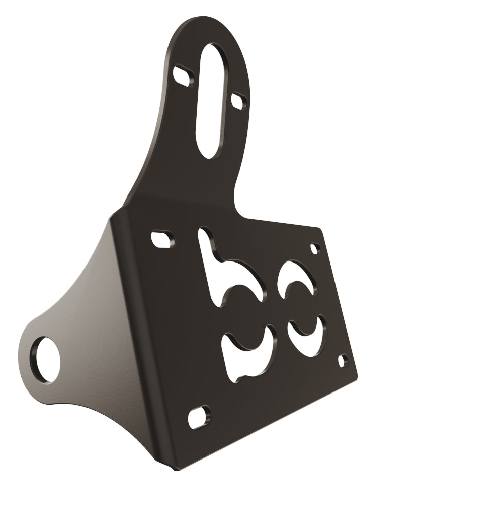 UNIVERSAL Horizontal License plate bracket (Powder Coated) RIGHT SIDE