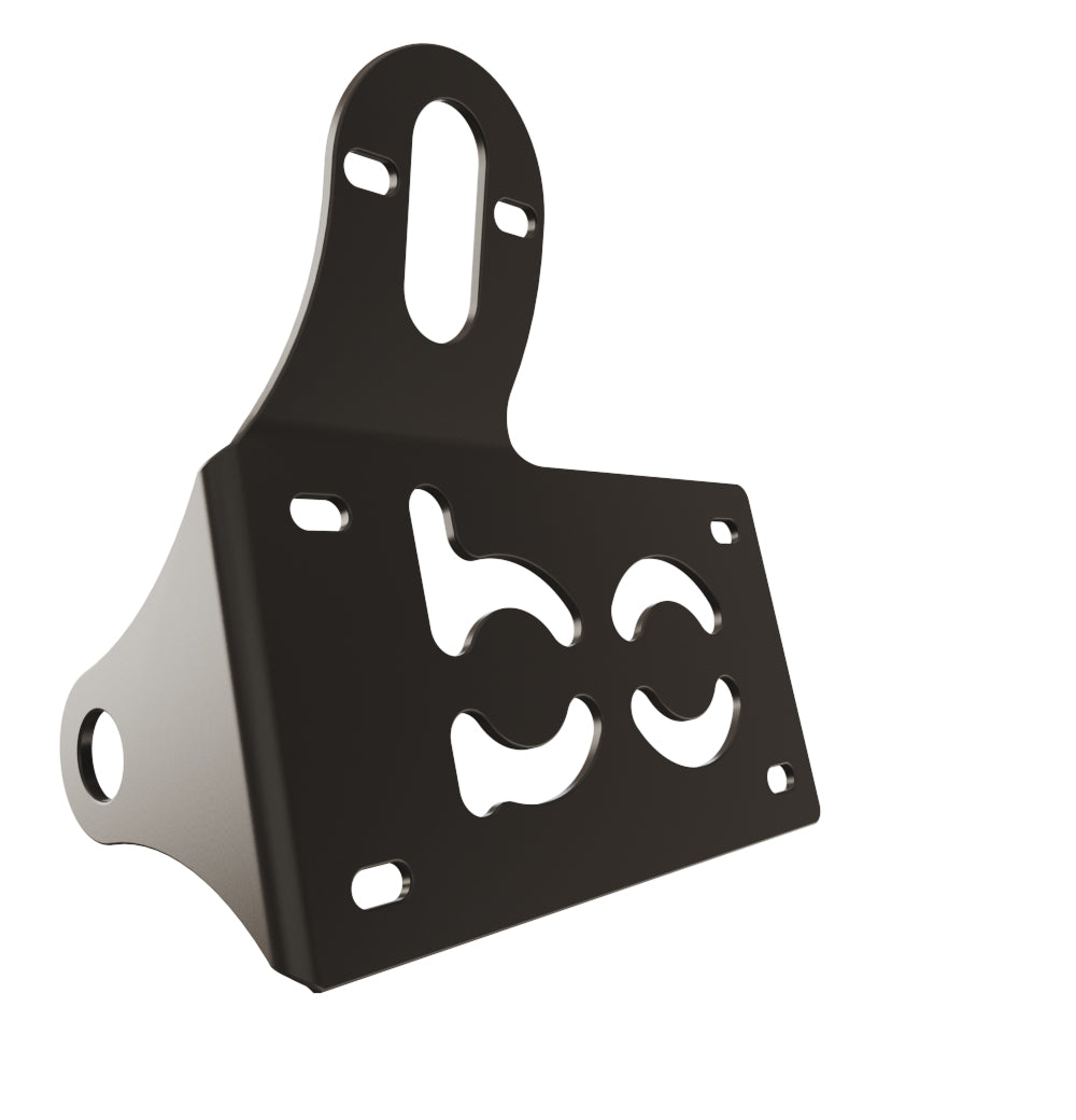 UNIVERSAL Horizontal License plate bracket (Powder Coated) RIGHT SIDE