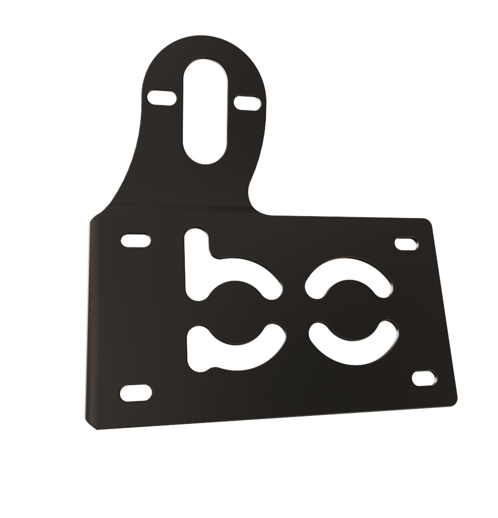 UNIVERSAL Horizontal License plate bracket (Powder Coated) RIGHT SIDE