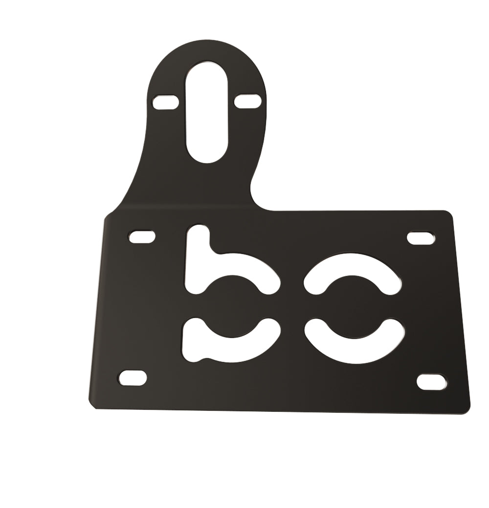 UNIVERSAL Horizontal License plate bracket (Powder Coated) RIGHT SIDE