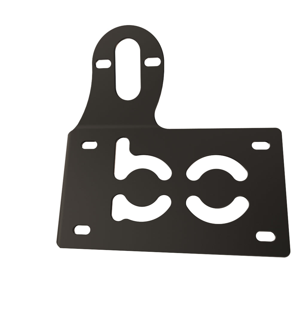 UNIVERSAL Horizontal License plate bracket (Powder Coated) RIGHT SIDE