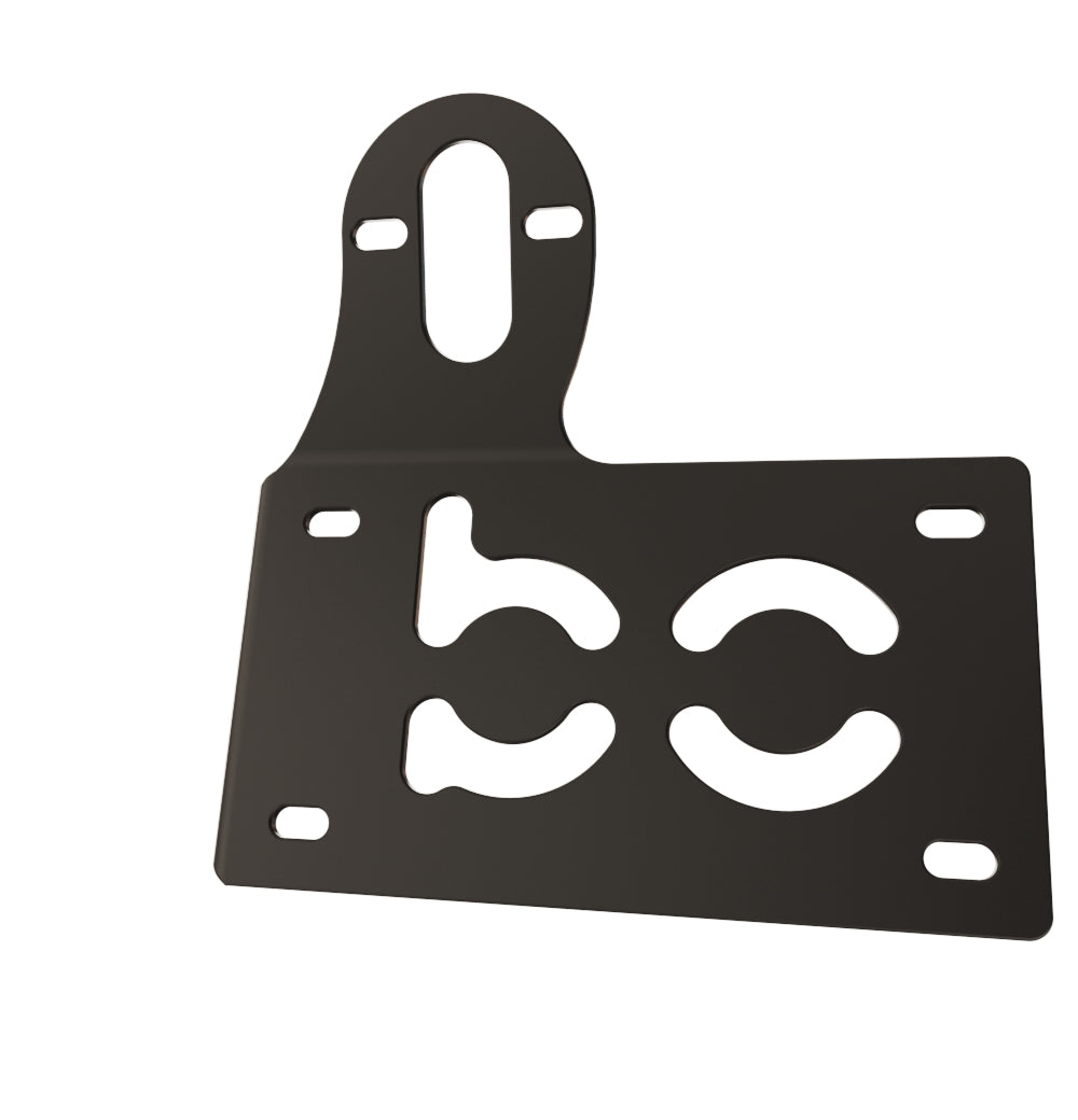 UNIVERSAL Horizontal License plate bracket (Powder Coated) RIGHT SIDE