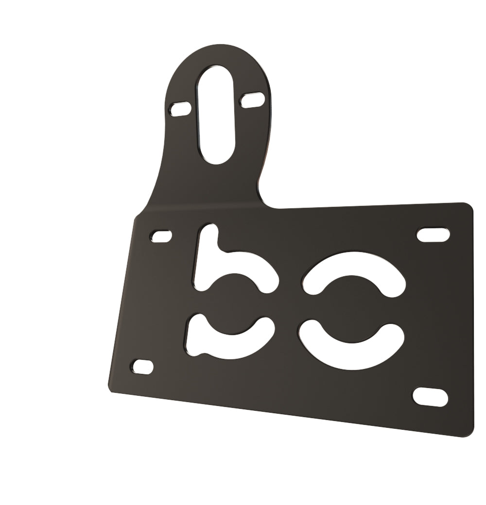 UNIVERSAL Horizontal License plate bracket (Powder Coated) RIGHT SIDE