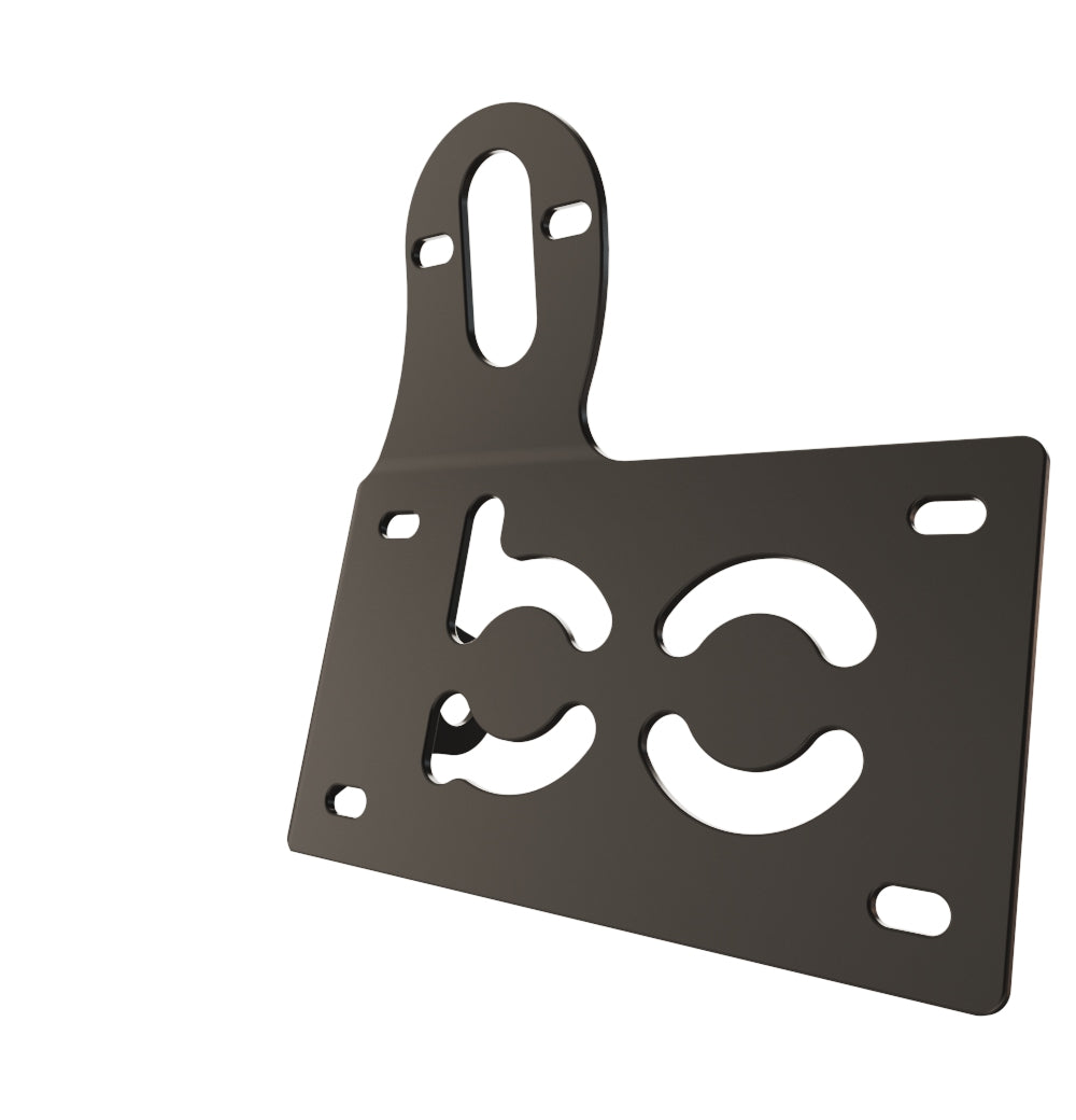 UNIVERSAL Horizontal License plate bracket (Powder Coated) RIGHT SIDE