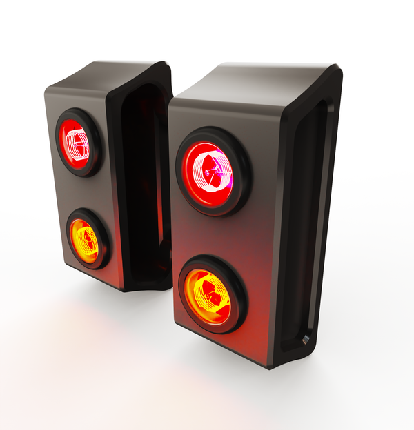 Kawasaki Vulcan vn900 Rear Turn Signal Brackets (Left & Right) + (DOUBLE) BILLET Turn Signals + Brake Lights LED (2PC)