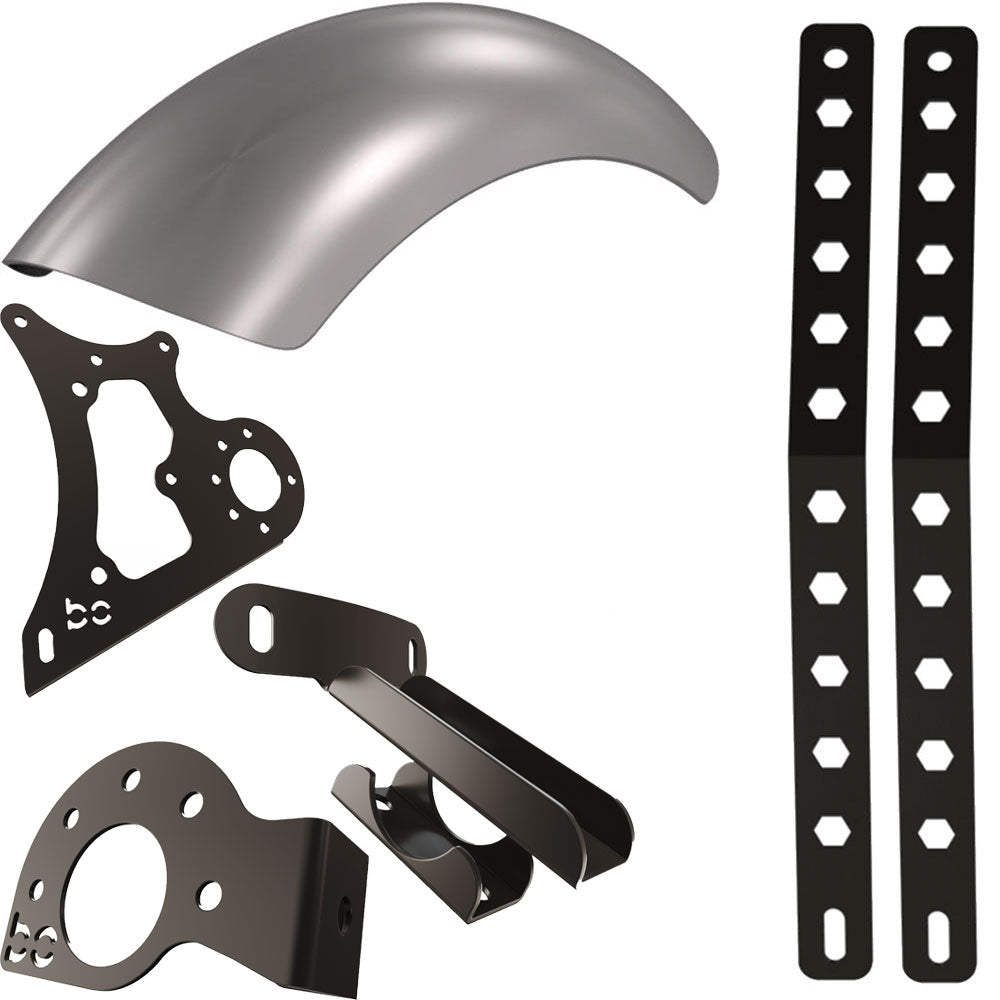 Harley Softail / Fatboy 2000-2017  Rear (ALUMINUM) Fender Combo Kit (Rear Fender + Fender Bracket + Fender Strut Bracket +Struts)