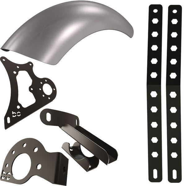Harley Softail / Fatboy 2000-2017  Rear (ALUMINUM) Fender Combo Kit (Rear Fender + Fender Bracket + Fender Strut Bracket +Struts)