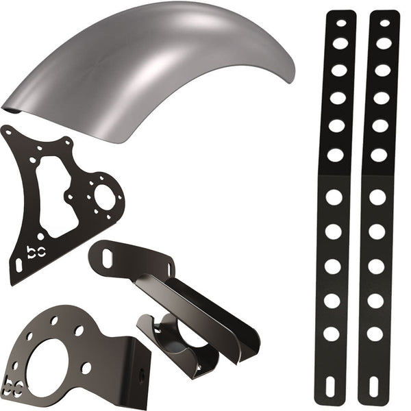 Harley Softail / Fatboy 2000-2017  Rear (ALUMINUM) Fender Combo Kit (Rear Fender + Fender Bracket + Fender Strut Bracket +Struts)