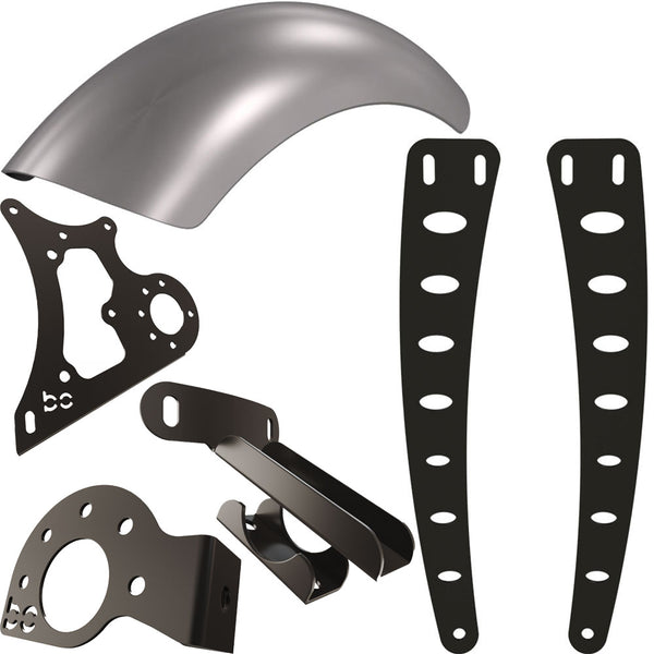 Harley Softail / Fatboy 2000-2017  Rear (STEEL) Fender Combo Kit (Rear Fender + Fender Bracket + Fender Strut Bracket +Struts)
