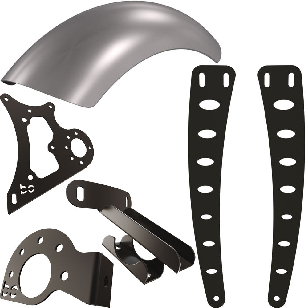 Harley Softail / Fatboy 2000-2017  Rear (ALUMINUM) Fender Combo Kit (Rear Fender + Fender Bracket + Fender Strut Bracket +Struts)